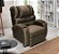 Poltrona do Papai Reclinavel Com Gatilho Zero Wall Suede Marrom - Imagem 1