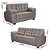 Sofá 2 E 3 Lugares Suede Veludo Animale Elegance Bege - Imagem 4