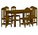 Mesa Com 6 Cadeiras de Madeira Maciça 135x75 Safira Imbuia - Imagem 2