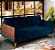 Sofá de 2m Living Fixo Boutique Luxuoso Confortavel Veludo Azul Pés Reforçado - Imagem 1