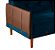 Sofá de 2m Living Fixo Boutique Luxuoso Confortavel Veludo Azul Pés Reforçado - Imagem 3