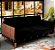 Sofá de 2m Living Fixo Boutique Luxuoso Confortavel Veludo Preto Pés Reforçado - Imagem 1