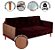 Sofá de 2m Living Fixo Boutique Luxuoso Confortavel Veludo Vinho Pés Reforçado - Imagem 2