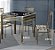 Conjunto Mesa Siena 80x80 4 Cadeiras Tampo Vidro 6mm Preto - Imagem 4