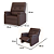 Poltrona Reclinavel Estofada Grande Confortavel Corino Marrom - Imagem 4