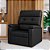 Poltrona Reclinavel Estofada Grande Confortavel Corino Preto - Imagem 1