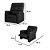 Poltrona Reclinavel Estofada Grande Confortavel Corino Preto - Imagem 4