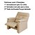 Poltrona Reclinavel Estofada Grande Confortavel Corino Bege - Imagem 2