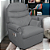 Poltrona Reclinavel Estofada Grande Confortavel Corino Cinza - Imagem 1