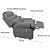 Poltrona Reclinavel Estofada Grande Confortavel Corino Cinza - Imagem 3