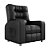 Poltrona Do Papai Reclinavel 3 Posições Confortavel GM Corino Preto - Imagem 4