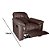 Poltrona Do Papai Reclinavel Sistema Gatilho Super GM Corino Marrom - Imagem 6