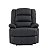 Poltrona do Papai Reclinavel Elétrica Corino Premium Preto - Imagem 3
