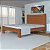 Cama Queen Size Casal Milano de Madeira Maciça Cedro Tauari Castanho - Imagem 1
