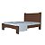 Cama Queen Size Casal Milano de Madeira Maciça Cedro Tauari Tabaco - Imagem 5