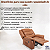 Poltrona Do Papai Reclinável Elétrica Massageadora Ocean Corino Premium Marrom - Imagem 5