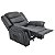 Poltrona Do Papai Reclinável Elétrica Massageadora Ocean Corino Premium Preto - Imagem 1
