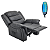 Poltrona Do Papai Reclinável Elétrica Massageadora Ocean Corino Premium Preto - Imagem 6