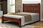 Cama Queen Size Antares de Madeira Maciça Angelim Pedra/Tauari - Castanho - Imagem 1