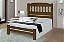 Cama de Casal Roma de Madeira Maciça Angelim Pedra/Tauari - Imbuia - Imagem 1