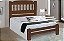 Cama Queen Size Roma de Madeira Maciça Angelim Pedra/Tauari - Castanho - Imagem 1