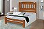 Cama Queen Size Roma de Madeira Maciça Angelim Pedra/Tauari - Cor Mel - Imagem 1
