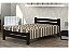 Cama de Casal Piazza de Madeira Maciça Angelim Pedra/Tauari - Tabaco - Imagem 1
