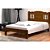 Cama de Casal Bella de Madeira Maciça Angelim Pedra/Tauari - Cor Imbuia - Imagem 1