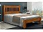 Cama Queen Size Pérola de Madeira Maciça Angelim Pedra/Tauari - Imbuia - Imagem 1
