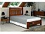 Cama de Casal Bari de Madeira Maciça Angelim Pedra/Tauari - Castanho - Imagem 1