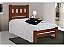 Cama de Solteiro Madri de Madeira Maciça Angelim Pedra/Tauari - Castanho - Imagem 1