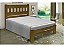 Cama Queen Size Madri de Madeira Maciça Angelim Pedra/Tauari - Cor Imbuia - Imagem 1