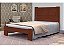 Cama Queen Size Malbec de Madeira Maciça Angelim Pedra/Tauari - Cor Castanho - Imagem 1
