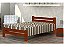 Cama de Casal Piazza de Madeira Maciça Angelim Pedra/Tauari - Mel - Imagem 1