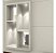 Estante Home Para Tv Até 65 Polegadas Com Led Off White/Nogueira - Imagem 3