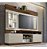 Estante Home Para Tv Até 65 Polegadas Com Led Off White/Nogueira - Imagem 1