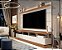 Rack Com Painel Para TV Até 72 Polegadas Off White/Freijó Germai - Imagem 2