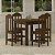 Mesa Com 4 Cadeiras de Madeira Maciça 88x88 Safira Imbuia - Imagem 1