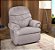 Poltrona Do Papai Reclinável Em Suede Veludo Cinza Super Promoção - Imagem 1