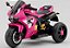 MOTOCICLETA ELETRICA ROSA 3 RODAS 12V - Imagem 1
