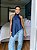 Blusa Acetinada Amanda - Azul - Imagem 1