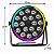 Canhao De Led Luz De Palco Refletor Par Led 18 Leds 12w Rgbw Quadriled 216w Borda Led Automatico Ritmico Dmx - 127/220v - Imagem 4