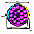 Canhao De Led Luz De Palco Refletor Par Led 18 Leds 18w Rgbwauv Hexaled 324w Borda Led Automatico Ritmico Dmx - 127/220v - Imagem 4