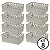 Kit 8 Cestos Organizador Multiuso P 19x13 Cinza Usual Utilidades - Imagem 1