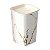 Porta Cotonete ou Algodão de Plástico Classic Fosca Mármore Branco - Imagem 1