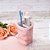 Jogo Utensílios Para Lavabo Banheiro Plasutil Mármore Rosa Kit 4 Itens - Imagem 2