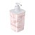 Porta Sabonete Líquido de Plástico 420 ml Classic Fosca Mármore Rosa - Imagem 1