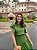 Vestido com recorte em griper (Verde) - Imagem 7