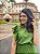 Vestido com recorte em griper (Verde) - Imagem 2