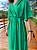 Vestido transpassado (crepe dunna) - Verde - Imagem 2